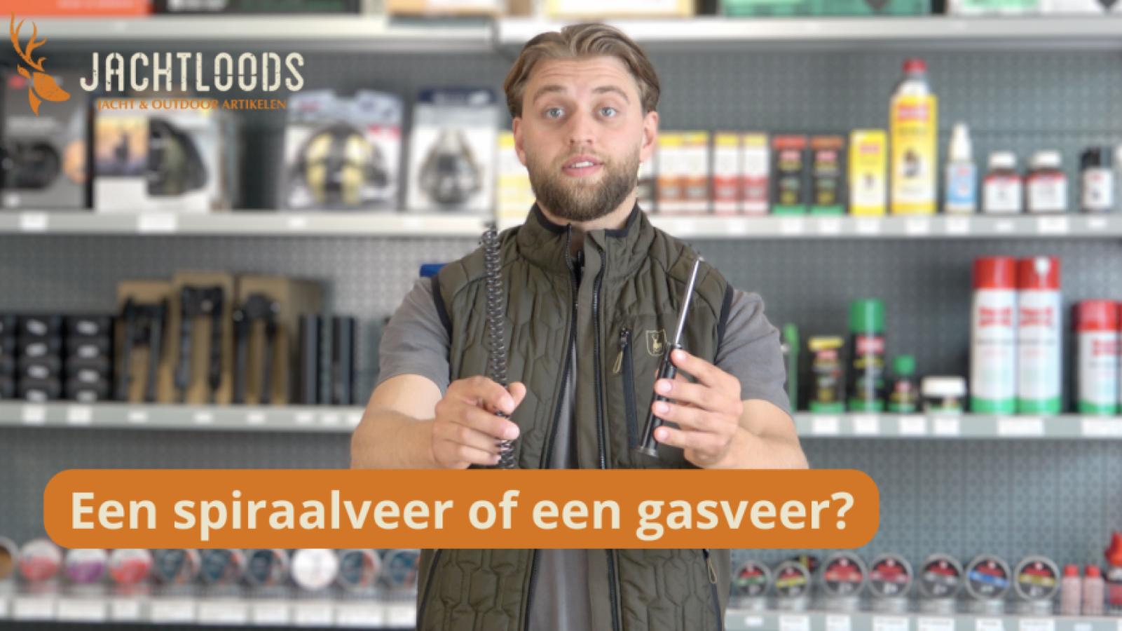 Luchtbuks met gasveer of spiraal